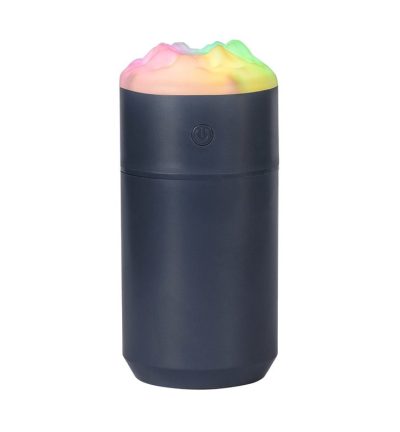 2PCS Blue Portable 350ML LED Desk Humidifier with Non-Wet Design - Silent Cool Mist for Home, Office, and Car