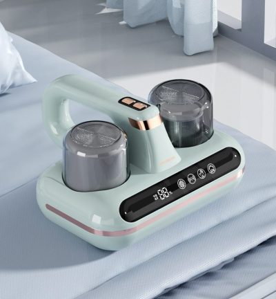 Green With humidity display Wireless Dust Mite Vacuum Cleaner with UV Sterilization and 10000Pa Suction - Model HK-518