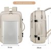 Large Capacity Travel Backpack with USB Charging Port - Green - Image 4