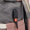Multifunctional Diaper Backpack with Mosquito Net and Insulated Pockets - Black - Image 5