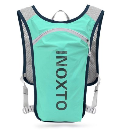Lightweight Hydration Running Vest with 5L Capacity and Reflective Strips, Light Green