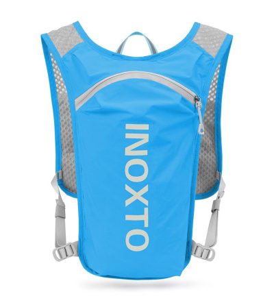 Lightweight Hydration Running Vest with 5L Capacity and Reflective Strips, Blue