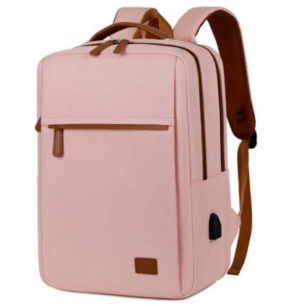 Pink Waterproof Business Backpack - 31L Capacity, Stylish and Versatile