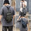 Gray Compact Multi-Function Nylon Chest Bag - Stylish and Practical - Image 3