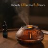 Flame Mountain Aroma Diffuser - 7-Color LED Light, 130ml Capacity, Ultrasonic Mist Maker for Home or Office, White - Image 3