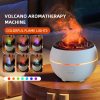 Volcanic Flame Aroma Diffuser (Black Ordinary Style)- 360ml Ultrasonic Humidifier with 7-Color LED Light and Adjustable Mist for Home and Office - Image 2