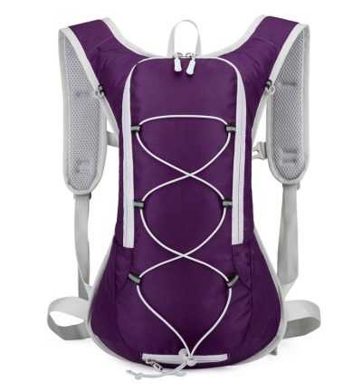Purple Outdoor Sports Hydration Backpack for Running, Hiking, and Cycling - Lightweight and Waterproof