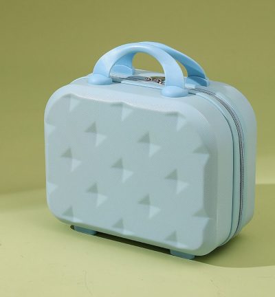 Sky Blue 14-inch Mini Handheld Luggage Case - Stylish Makeup and Storage Box with ABS Shell