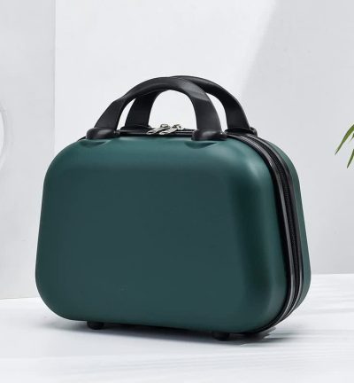 Green Handheld Makeup Organizer - Compact and Portable Cosmetic Storage Case with Multiple Color Options