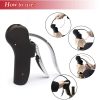 Red Ergonomic Lever-Action Corkscrew Wine Opener with Foil Cutter - Image 3