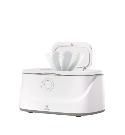White USB-Powered Baby Wet Wipes Warmer - Portable and Adjustable Heating