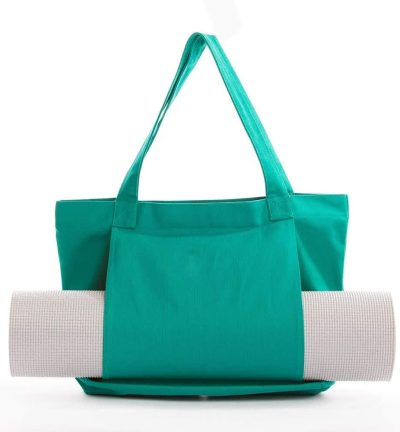 Green Yoga Mat Tote Bag - Multi-Purpose Gym Bag with Yoga Mat Holder
