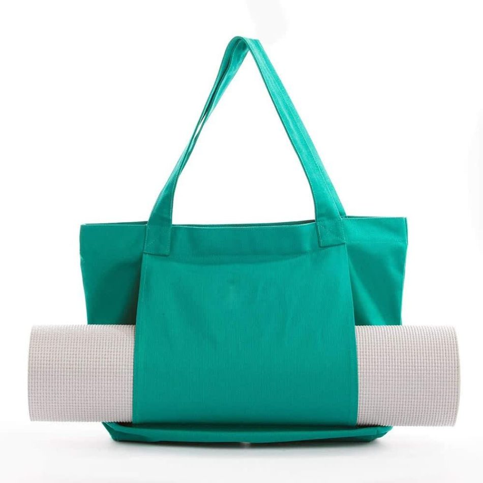 Green Yoga Mat Tote Bag - Multi-Purpose Gym Bag with Yoga Mat Holder