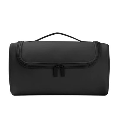 Black Portable Hair Styling Tool Organizer - Travel Storage Bag with Compartments