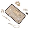 Black Travel Jewelry Organizer - Compact Roll-Up Storage Bag with Multiple Compartments - Image 2