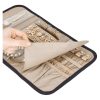 Black Travel Jewelry Organizer - Compact Roll-Up Storage Bag with Multiple Compartments - Image 3