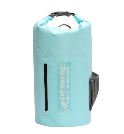 Blue 10L Multifunctional Waterproof Dry Bag Backpack - Roll-Top Outdoor Bag for Water Sports and Travel