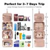 Blue Multifunctional Travel Toiletry Organizer with Hanger and Large Storage Capacity - Image 2
