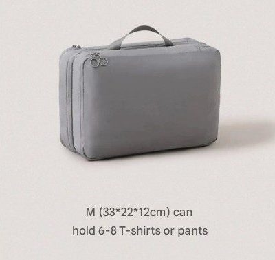 Grey Multifunctional Compact Travel Organizer Bag Stores 6-8 Essentials for Easy Access