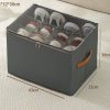 Grey Multi-Compartment Shoe Organizer Storage Box - Space-Saving and Convenient for Closet Organization