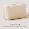 Beige Big Size Multifunctional Compact Travel Organizer Bag Stores 6-8 Essentials for Easy Access