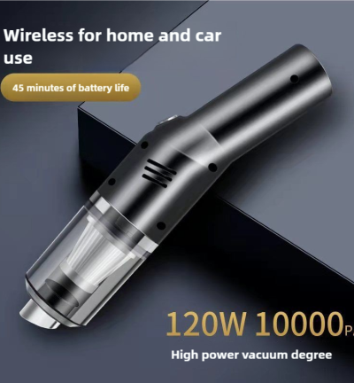 Black Wireless Portable Vacuum Cleaner - Handheld Mini Car Vacuum for Wet & Dry Use, Pet Hair Remover, Lightweight Home Cleaner