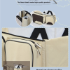 Red Multifunctional Foldable Baby Crib Mommy Bag | Large Capacity Diaper Bag | Portable Shoulder and Handheld Baby Essentials Bag - Image 2