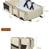 Red Multifunctional Foldable Baby Crib Mommy Bag | Large Capacity Diaper Bag | Portable Shoulder and Handheld Baby Essentials Bag - Image 5