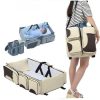 Red Multifunctional Foldable Baby Crib Mommy Bag | Large Capacity Diaper Bag | Portable Shoulder and Handheld Baby Essentials Bag - Image 6