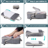 4-piece Set Grey Compression Travel Storage Bags Set, Mesh Travel Organizers for Luggage, Foldable and Space-Saving Packing Cubes - Image 4