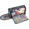 Geometric Patterns Multi-Functional Crochet Hook and Yarn Storage Bag – Convenient Carrying Case for Crochet, Knitting Tools, and Yarn, with Stylish Pattern Design (Tools Not Included) - Image 4