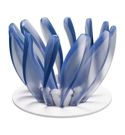 V60 Pour Over Coffee Dripper - Heat Resistant Brew Filter Cone - Blue(White Base)