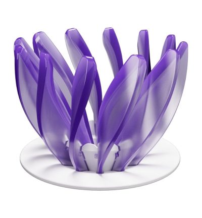 V60 Pour Over Coffee Dripper - Heat Resistant Brew Filter Cone - Purple(White Base)