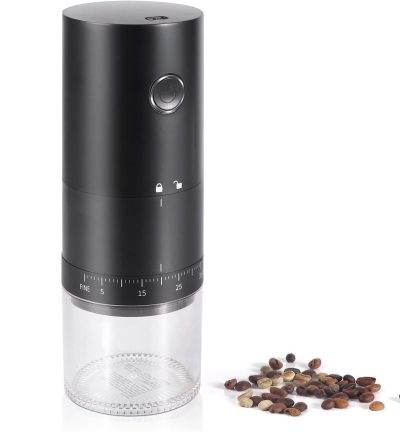 Portable Electric Coffee Grinder - 1500mAh Battery, 30-Mesh Fine Grind, USB-C Charging