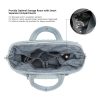 Blue Quilted Pattern Large Capacity Mummy Bag - Stylish Baby Diaper Bag for Moms, Baby Stroller Bag with Multiple Compartments - Image 3