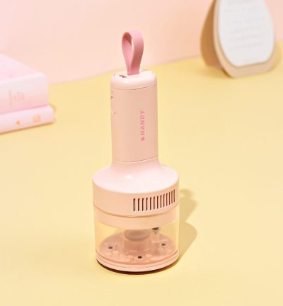 Pink Portable Wireless Car Vacuum Cleaner - USB Rechargeable, High Suction, Compact Design for Home & Keyboard Cleaning
