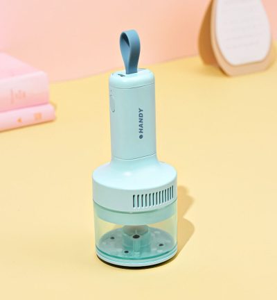 Blue Portable Wireless Car Vacuum Cleaner - USB Rechargeable, High Suction, Compact Design for Home & Keyboard Cleaning