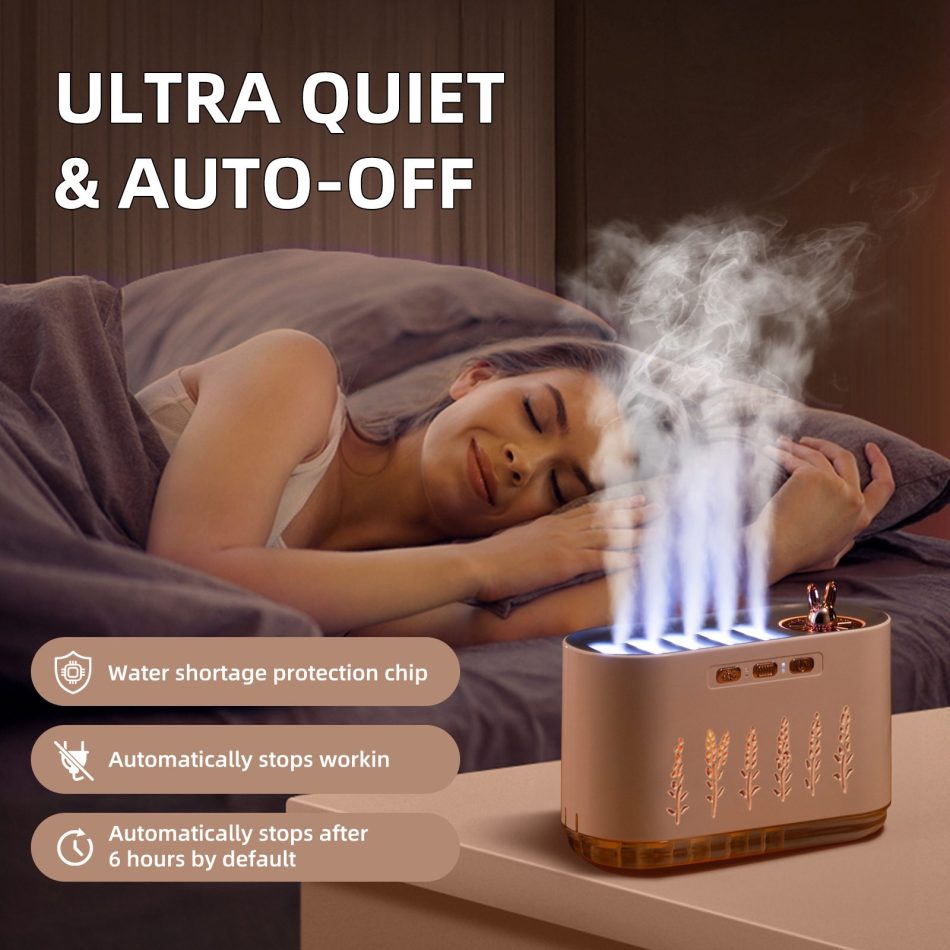 White Dynamic Color Changing Humidifier - Sound Control & Auto Shut-Of - Image 3