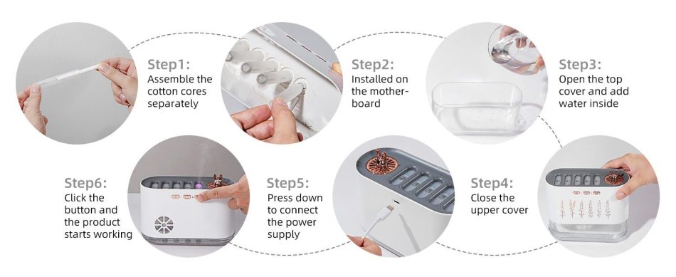 White Dynamic Color Changing Humidifier - Sound Control & Auto Shut-Of - Image 5