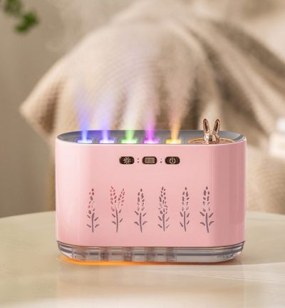 Pink Dynamic Color Changing Humidifier - Sound Control & Auto Shut-Of