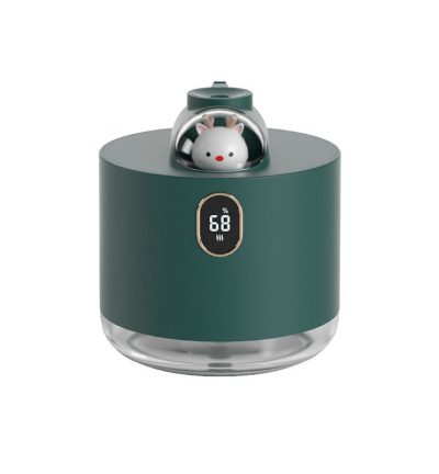 Green Astronaut Humidifier with LED Night Light - Whisper Quiet for Bedroom