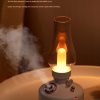 White Retro Kerosene Lamp Humidifier - Rechargeable Cool Mist Maker with Dimmable Light - Image 4