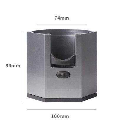 Dark Grey Diamond Professional Aluminum Espresso Tamping Station - Adjustable Portafilter Holder Stand