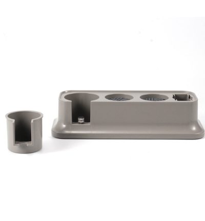 Grey Espresso Coffee Tamping Station - Barista Tool Organizer for 51/53/58mm Portafilter, Tamper & Distributor