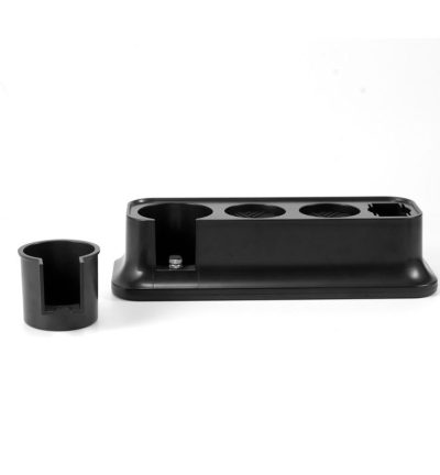 Black Espresso Coffee Tamping Station - Barista Tool Organizer for 51/53/58mm Portafilter, Tamper & Distributor