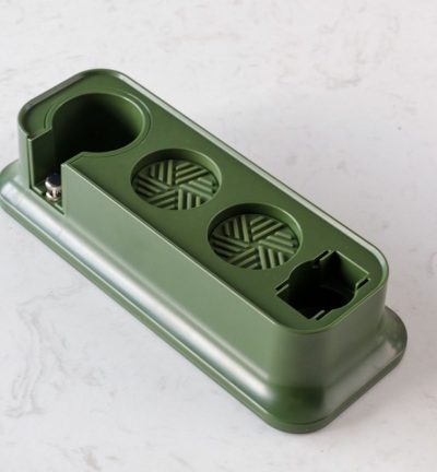 Green Espresso Coffee Tamping Station - Barista Tool Organizer for 51/53/58mm Portafilter, Tamper & Distributor