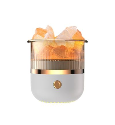 Crystal Humidifier with LED Light - Aromatherapy Diffuser for Home Relaxation(white)