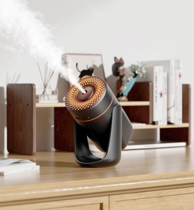 Portable LED Humidifier - Compact Aromatherapy Diffuser with Mist(black)