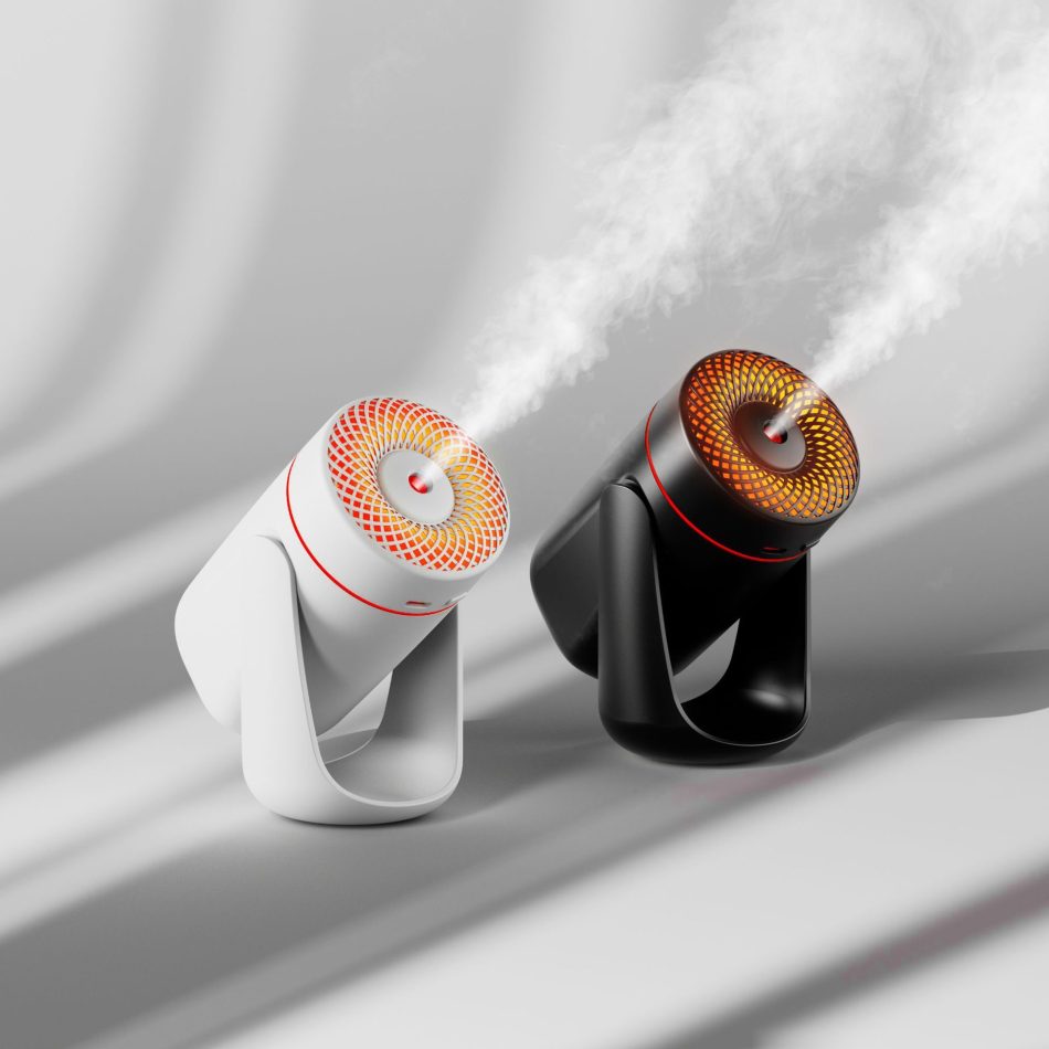 Portable LED Humidifier - Compact Aromatherapy Diffuser with Mist(black) - Image 2