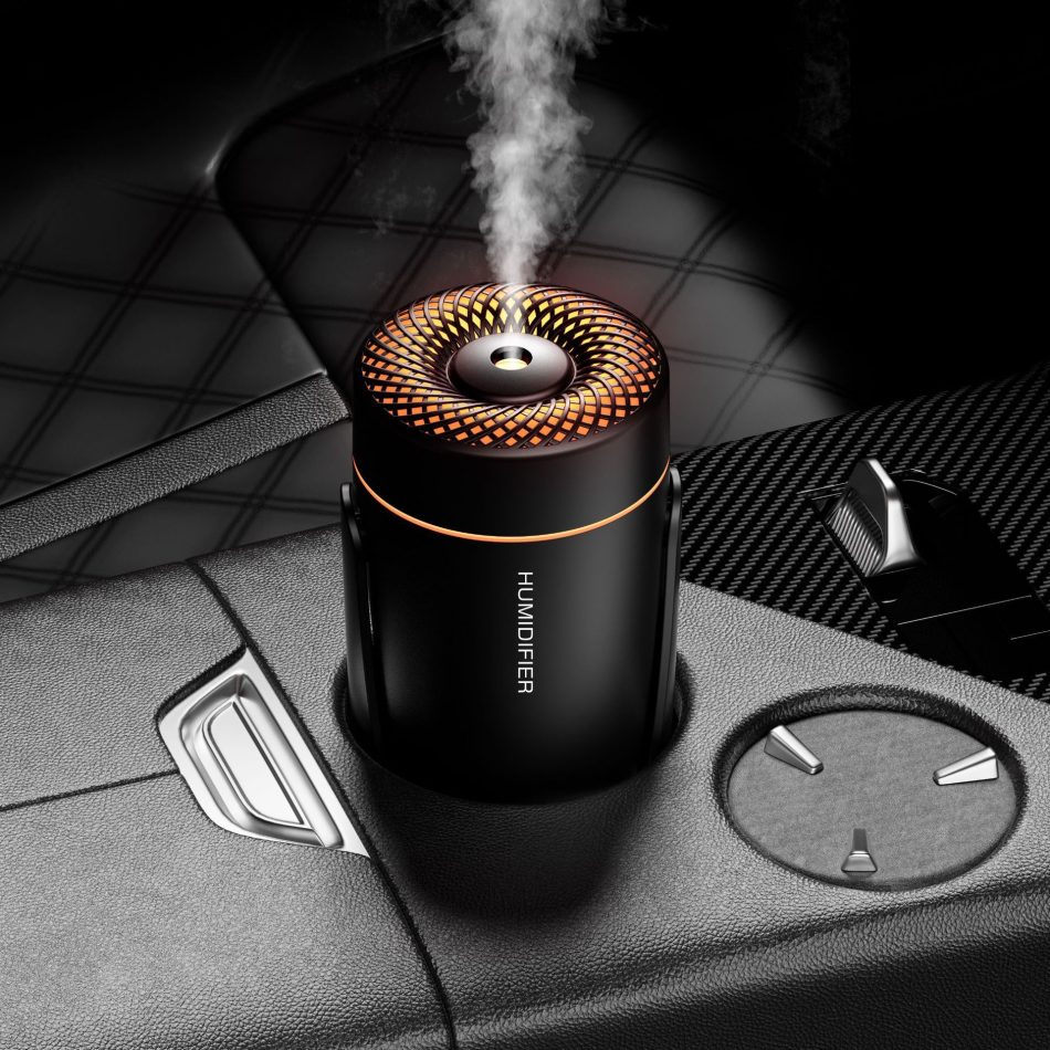 Portable LED Humidifier - Compact Aromatherapy Diffuser with Mist(black) - Image 3